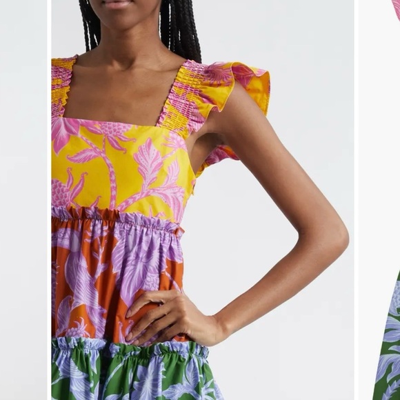 FARM Rio Tropical Spring Mix Mini Dress S NWT - Picture 5 of 15